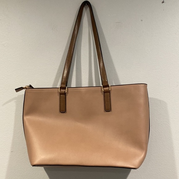 Mathew & Julian Medium Tote Shoulder Faux Leather Neutral Bag - Picture 6 of 12